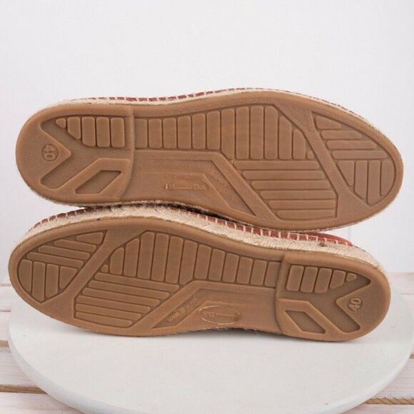Massimo Dutti Mens Rust Suede Leather Espadrilles - Picture 7 of 7